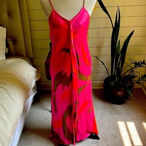 TIBI multi color silk dress